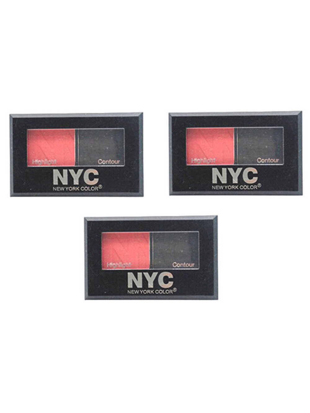 3-Pack New NYC Eye Shadow City Duet Duo 2-Color Set in 375 Devilish (Sealed)